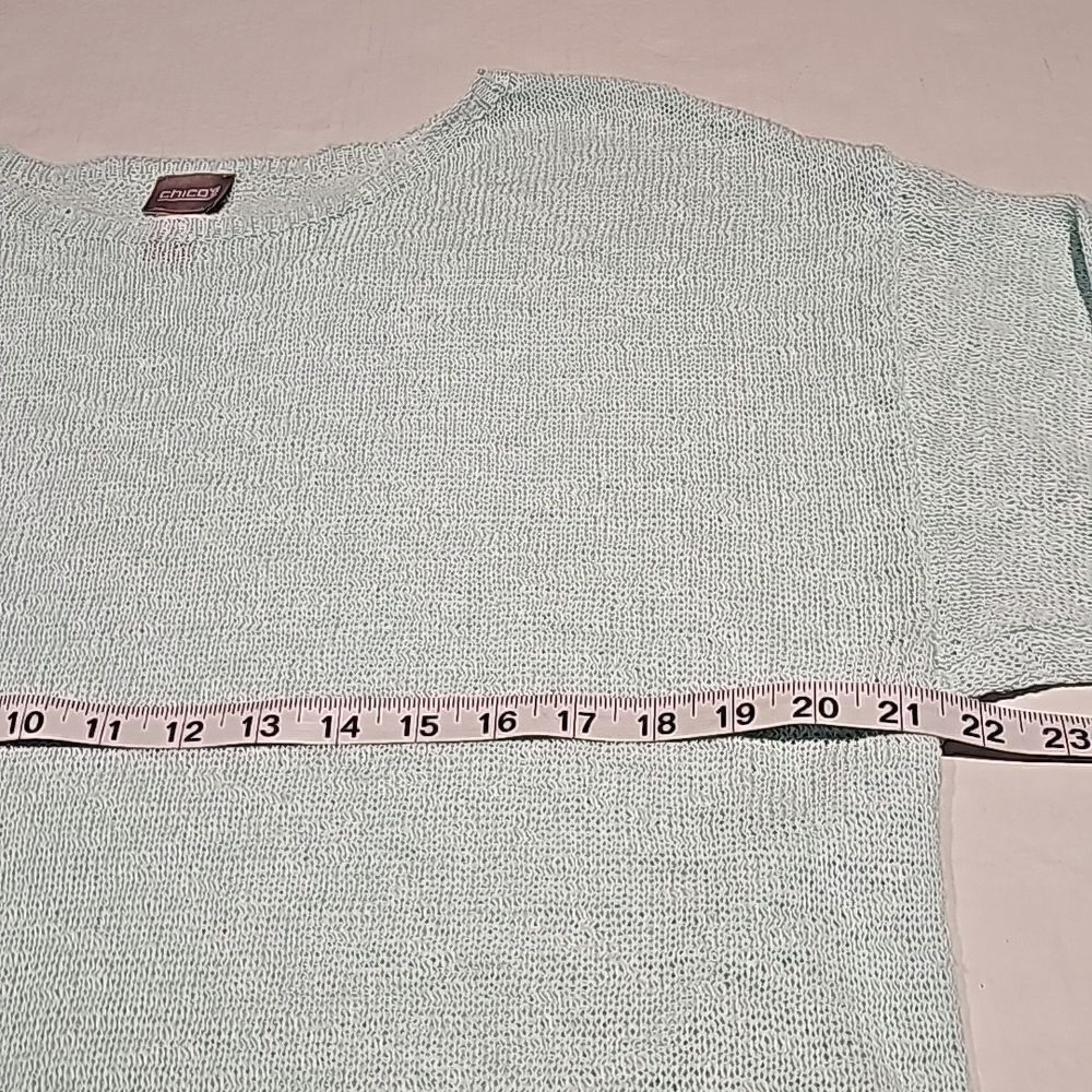 Chicos Mint Green Light Weight Pullover Sweater S… - image 5